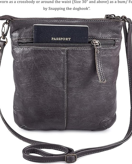 Crossbody Sling Bag for Women Small Real Leather Purse Vintage Travel Crossover Shoulder Bag Handmade
