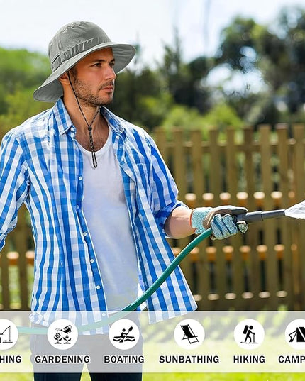 Sukeen Bucket Hat, Waterproof, Skin-Friendly, Shields Neck, Quick-Dry, Breathable, Hat for Fishing, Travel hat