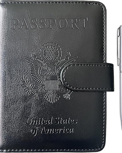TIGARI Passport Holder for Travel Women Men, PU Leather Waterproof RFID Wallet Cover Case Sleeve, Valentines Day Gifts, Vacation Plane Cruise Travel Document Organizer Essentials