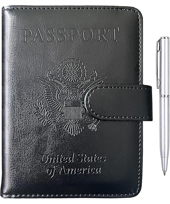 TIGARI Passport Holder for Travel Women Men, PU Leather Waterproof RFID Wallet Cover Case Sleeve, Valentines Day Gifts, Vacation Plane Cruise Travel Document Organizer Essentials
