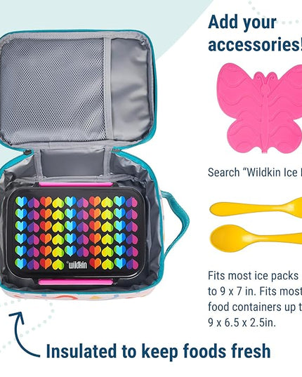 Wildkin ECO rPET Insulated Original Lunch Bag – Durable, Stylish, Ideal for School & Travel - Confetti Peach