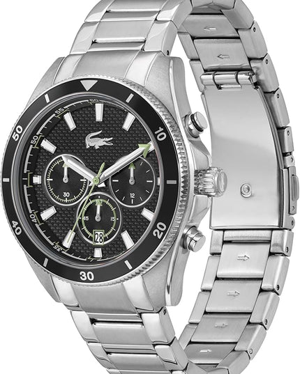 Lacoste Mainsail Men's Chronograph Watch - Stainless Steel - Water Resistant up to 5ATM/50 Meters - Contemporary, Sporty - Premium Fashion Timepiece - Gift for Him - 43mm