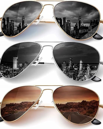 KALIYADI Classic Aviator Sunglasses for Men Women Driving Sun glasses Polarized Lens UV Blocking