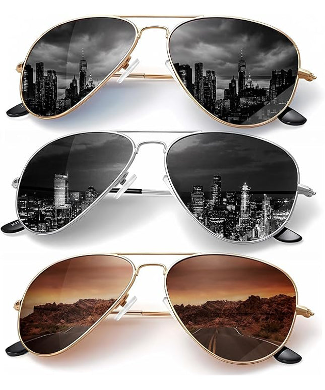 KALIYADI Classic Aviator Sunglasses for Men Women Driving Sun glasses Polarized Lens UV Blocking