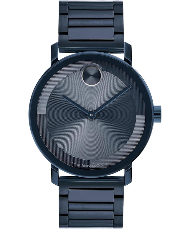 Movado Bold Evolution 2.0 Men's Watch - Swiss Quartz Movement, Stainless Steel Mesh Bracelet - 3 ATM Water Resistance - Luxury Fashion Timepiece for Him - 40mm
