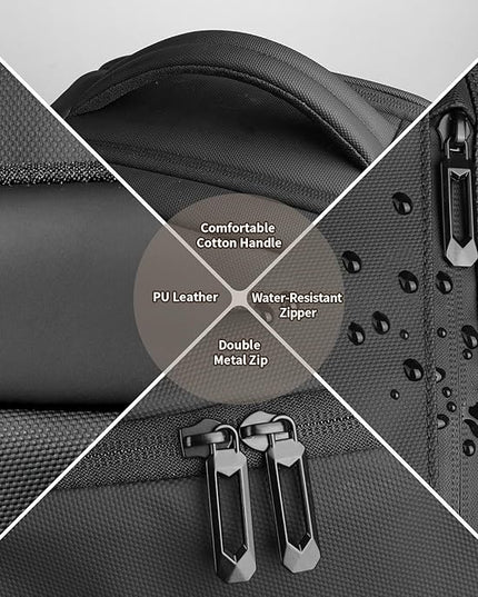 17 Inch Laptop Backpack for Travel, Business Laptops Backpack with USB Charging Port for Men/Women, Water Resistant Work Computer Backpack, Lightweight College Laptop Backpack Bag - Black