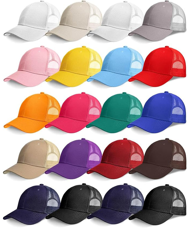 Coume Mesh Trucker Hats Bulk Sublimation Blank DIY Baseball Unisex Caps for Business Embroidery Sport Party Gift