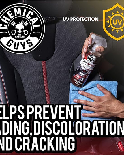 Chemical Guys SPI22516 Total Interior Cleaner & Protectant (Safe on Dash, Leather, Vinyl, Plastics, Trim, Glass, Fabric & More), 16 Fl Oz (Pack of 2) (Black Cherry Scent)