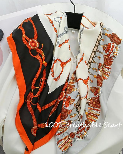 100% Mulberry Silk Scarf for Women Hair Lightweight Square Neckerchief Wrap For Head Scarves 21"