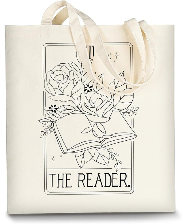 AUSVKAI Canvas Tote Bag for Women, Aesthetic Cute Grocery Grocery Reusable Cotton Gift Bag for Shooping Beach Trendy Gifts