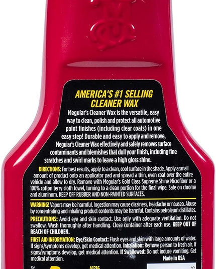 Meguiar's Cleaner Wax - Liquid Car Wax, Cleans, Polishes and Protects Your Vehicle - Easy to Use, Long-lasting Shine - 16 Oz