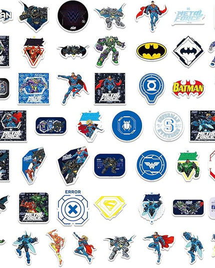 Superhero Stickers for Water Bottles - 50PCS Stickers for Boys, Teens, Adults - Sticker Waterproof for Laptop, Phone, Skateboard, Scrapbook, Party Favors, Gifts