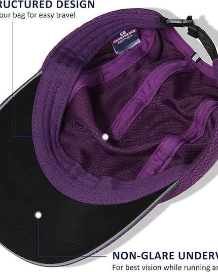 GADIEMKENSD Women's Race Day Running Cap Performance Mesh Hat - Excellent Ventilation, Lightweight, Reflective Safety