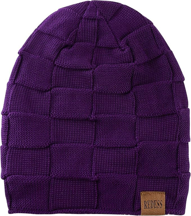 REDESS Beanie Hat for Men and Women Winter Warm Hats Knit Slouchy Thick Skull Cap