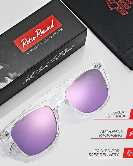 Retro Rewind Polarized Sunglasses for Men and Women - UV Protection Classic Sun Glasses