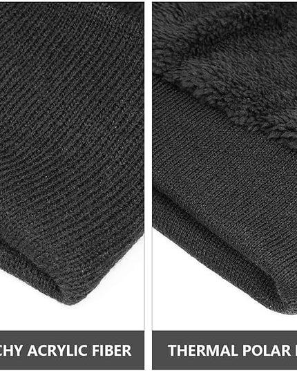 OZERO Winter Beanie Daily Hat - Thermal Polar Fleece Ski Stocking Skull Cap for Men and Women