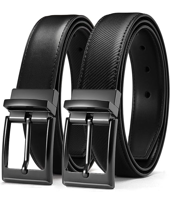 CHAOREN Reversible Belt Men 1 Piece - 1.25" Leather Dress Belt - Trim to Fit for Elegant Style