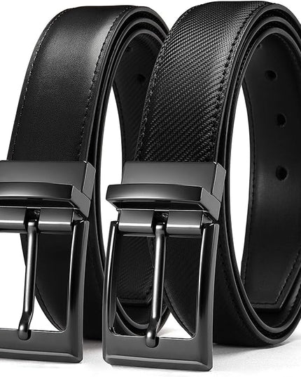 CHAOREN Reversible Belt Men 1 Piece - 1.25" Leather Dress Belt - Trim to Fit for Elegant Style