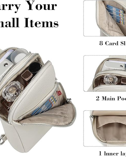 INICAT RFID Blocking Sling Bag Anti Theft Crossbody Bags Women Valentine's Day Gifts Travel Purses Vegan Leather