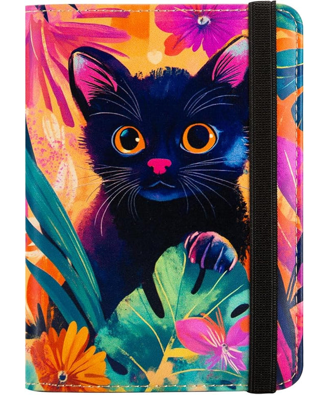 Pink Passport Holder,Cute Passport Cover,Travel Wallet with Credit Card Slots Rfid passport Wallet Waterproof Documents Organizer Women Men (Cute Cat)