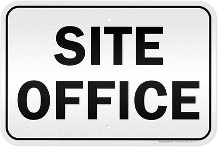 Site Office Sing Sign, 12x18 Inches, 3M EGP Reflective .063 Aluminum, Fade Resistant, Made in USA by My Sign Center