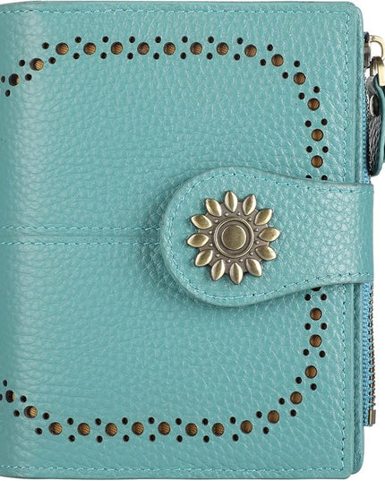 Lavemi Womens Leather Wallet Small Compact RFID Blocking Credit Card Case Purse with Zipper Pocket | Small, Compact, RFID Blocking, Zipper Pocket, Small, Compact