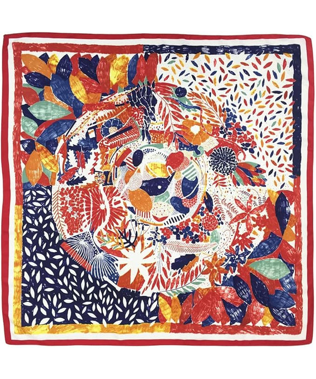 Julunar Silk Like Head Scarf for Women - Satin Large Hair Scarves - 35" Square Silk Hair Wrap for Sleeping with Gift Packed