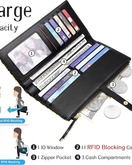 KUKOO Small Crossbody Bag Cell Phone Purse Wallet with Credit Card Slots for Women