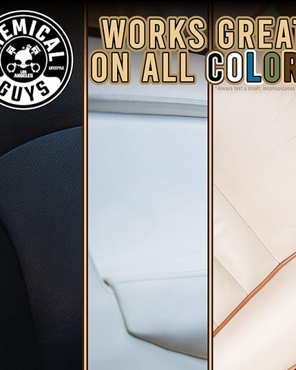 Chemical Guys Colorless and Odorless Leather Cleaner - Safe for Natural, Synthetic, Faux, and Pleather, Car Interior Cleaner, Safe for Furniture, Boots, Apparel, & More - 16 oz