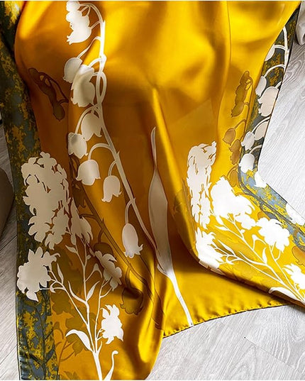 Fashion Scarves Scarf 100% Silk Feeling Scarf Silk Like Scarves Long Lightweight Sunscreen Shawls for Women