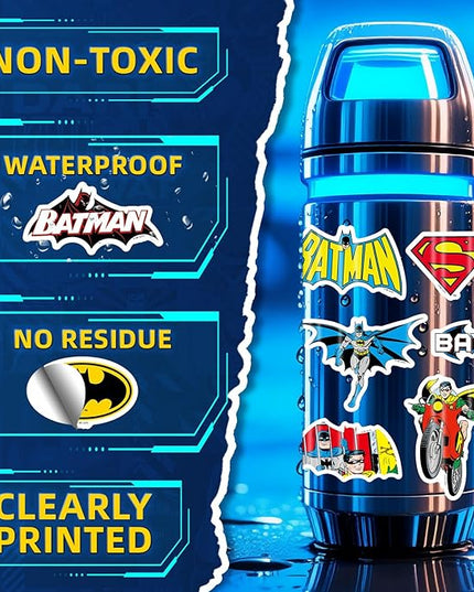 Superhero Stickers for Water Bottles – 50PCS Cartoon Stickers for Kids, Teens, Adults – Waterproof Vinyl Decal Sticker for Laptop, Phone, Skateboard, Scrapbook, Party Favors, Gifts