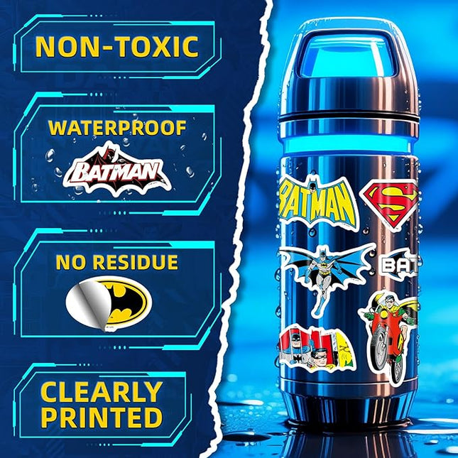 Superhero Stickers for Water Bottles – 50PCS Cartoon Stickers for Kids, Teens, Adults – Waterproof Vinyl Decal Sticker for Laptop, Phone, Skateboard, Scrapbook, Party Favors, Gifts