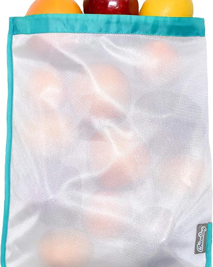 ChicoBag Reusable Produce Bag w/Drawstring Closure & Breathable Mesh | Perfect for Shopping, Travel, Organization | Eco-Conscious Vegetable & Fruit Storage Bags | 3 Blue, 3 Green (Pack of 6)