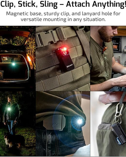 OLIGHT Oclip Pro EDC Flashlight Clip-on Light, Rechargeable 500 Lumens with Three Lighting Solutions Type-C Charging, Magnetic Flash Lights for Signaling, Cycling, Outdoor or Indoor Use(Black)