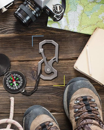 Titanium Keychain, Multifunctional Carabiner Clip Key chain Heavy Duty Car Key Organizer with Bottle Opener