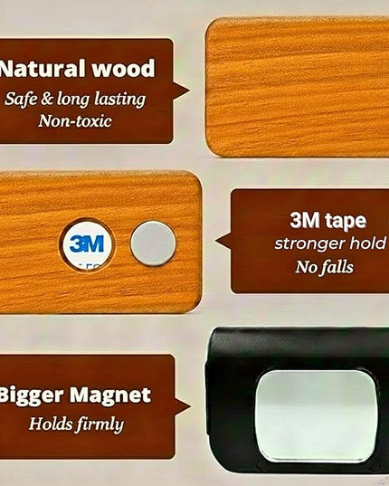 Wood Car Air Freshener - Natural Odor Eliminator & Long Lasting Scent Diffuser for Visor Clip - Car Interior Accessories for All Vehicles (Teak Starter Kit)