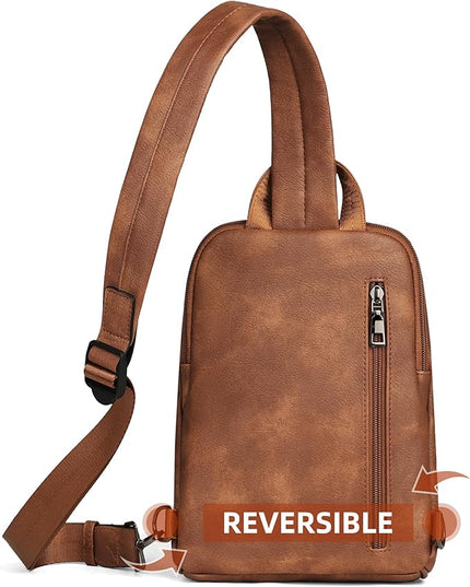 FADEON Sling Bag for Women Crossbody Purse Sling Bags, Designer Sling Purses Medium Travel Multi-Pocket Sling Backpack