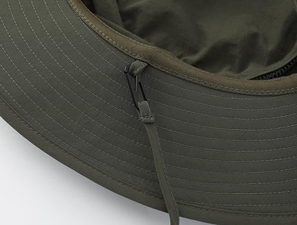 Home Prefer UPF50+ Mens Sun Hat Wide Brim Fishing Hat Womens UV Protection Cap Breathable Mesh Safari Gardening Bucket Hat