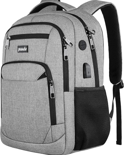 Paude Backpack School,17.3 Inch Travel Laptop Backpack,Bookbag for Teen Boys College Backpack with USB Charging Port,Waterproof