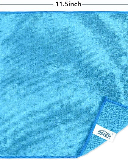 HOMEXCEL Blue Microfiber Cleaning Cloth, 100 Pack Cleaning Towels for Kitchen, Lint Free, Scratch-Free, Highly Absorbent, and Reusable Cleaning Rags for House, Window and Glass, Cars, 11.5 X11.5 inch