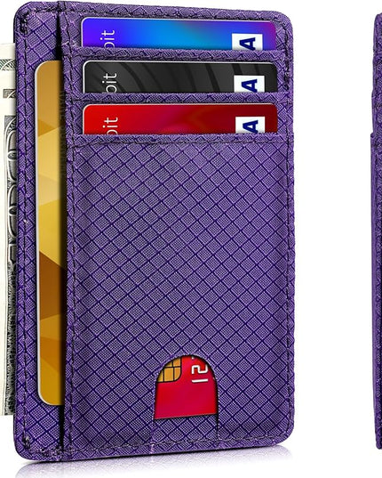Artpaxy Slim Wallet for Men & Women, Minimalist Front Pocket Card Holder for Travel, RFID Blocking, Water Resistant Nylon Wallet for ID & Cash & Credit Card