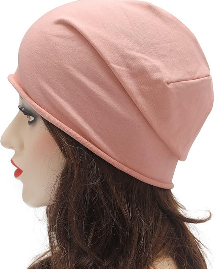 ZLYC Cotton Thin Slouchy Beanie Hat for Men Women Fashion Soft Stretch Knit Skull Cap
