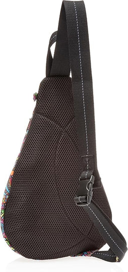 Sakroots On The Go Sling Bag for Women in Eco-Twill, Large Convertible Crossbody Backpack With Main Zipper Closer, Made From Recycled Materials - Rainbow Wanderlust Nd