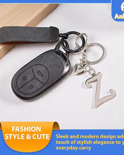 A-Z Heart Initial Letter Keychain, Stainless Steel Alphabet Charm for Handbags, Gift for Women and Girls