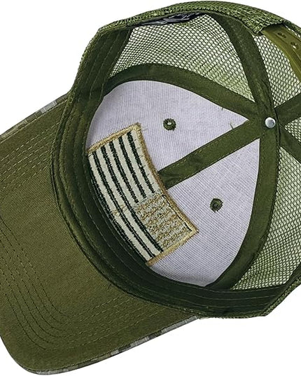 Roytrense Embroidered American Flag Unisex Baseball Cap (100% Cotton)