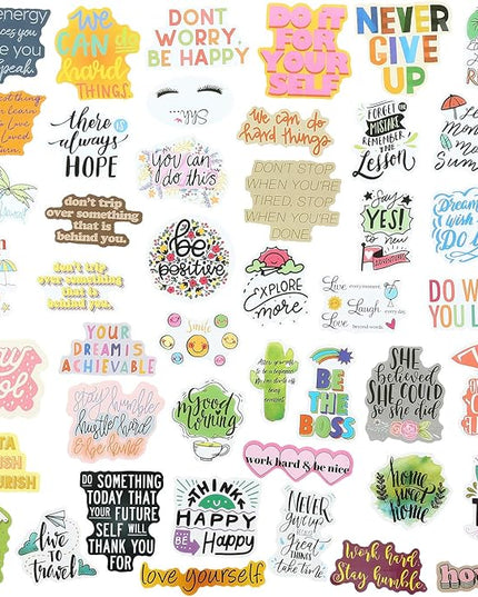 Quote Stickers, Positive Stickers 200Pcs Motivational Waterproof Vinyl Stickers for Water Bottle Hydroflasks Laptops Computers Vision Board for Women Adults Students Teachers Teens
