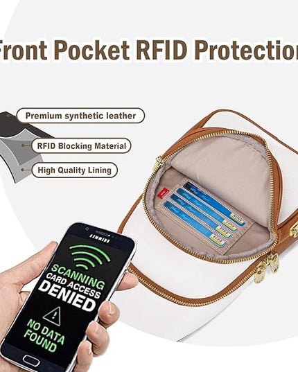 Anti Theft Crossbody Bags for Women Leather Sling Bag Cross Body Travel Purse Chest Bags Fanny Pack Gift Teen Girl