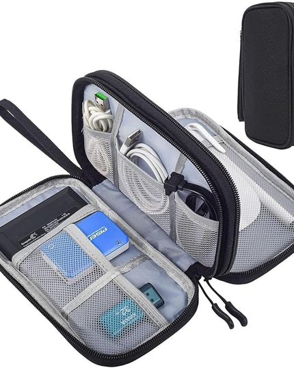 Electronics Accessories Organizer Pouch Bag, Travel Universal Organizer for Cable, Charger, Phone, SD Card, Business Travel Gadget Bag
