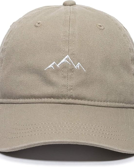 Outdoor Cap -Adult Mountain Dad Hat-Unstructured Soft Cotton