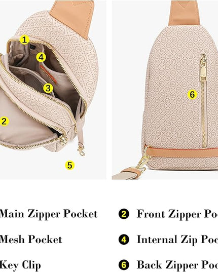 Anti Theft Crossbody Bags for Women Leather Sling Bag Cross Body Travel Purse Chest Bags Fanny Pack Gift Teen Girl